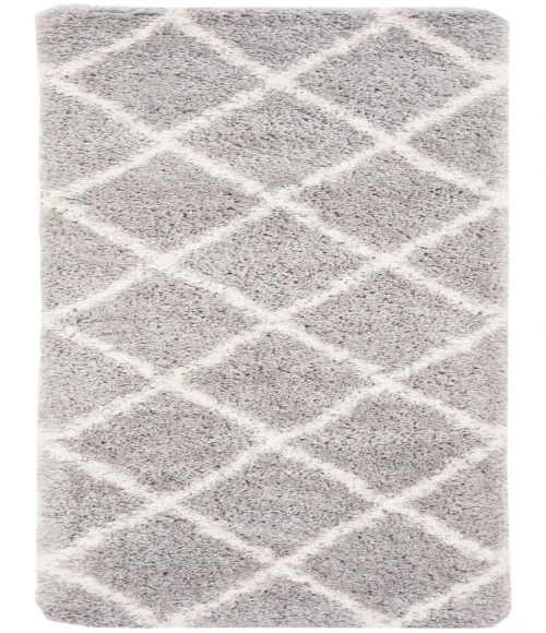Safavieh Fontana Shag  Grey / Cream FNT815 2 ft. 3 in. X 12 ft. Runner Rug