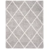 Safavieh Fontana Shag  Grey / Cream FNT815 5 ft. 3 in. X 7 ft. 6 in. Rectangle Rug