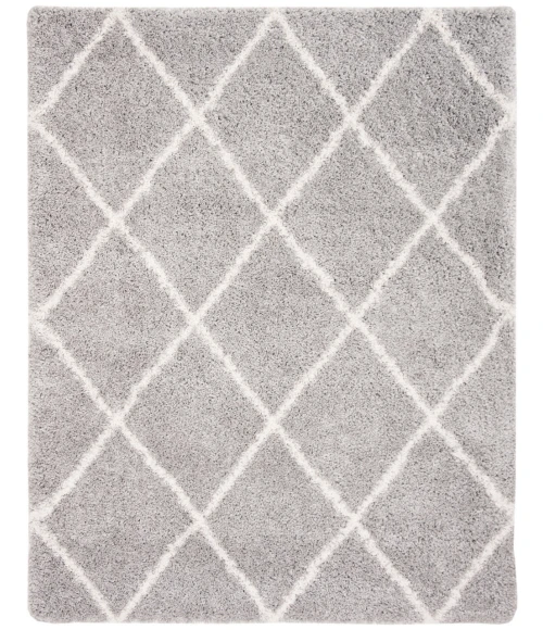 Safavieh Fontana Shag  Grey / Cream FNT815 4 ft. X 6 ft. Rectangle Rug