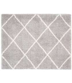 Safavieh Fontana Shag  Grey / Cream FNT815 6 ft. 7 in. X 6 ft. 7 in. Square Rug