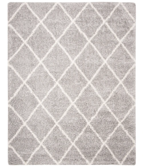 Safavieh Fontana Shag  Grey / Cream FNT815 8 ft. X 10 ft. Rectangle Rug