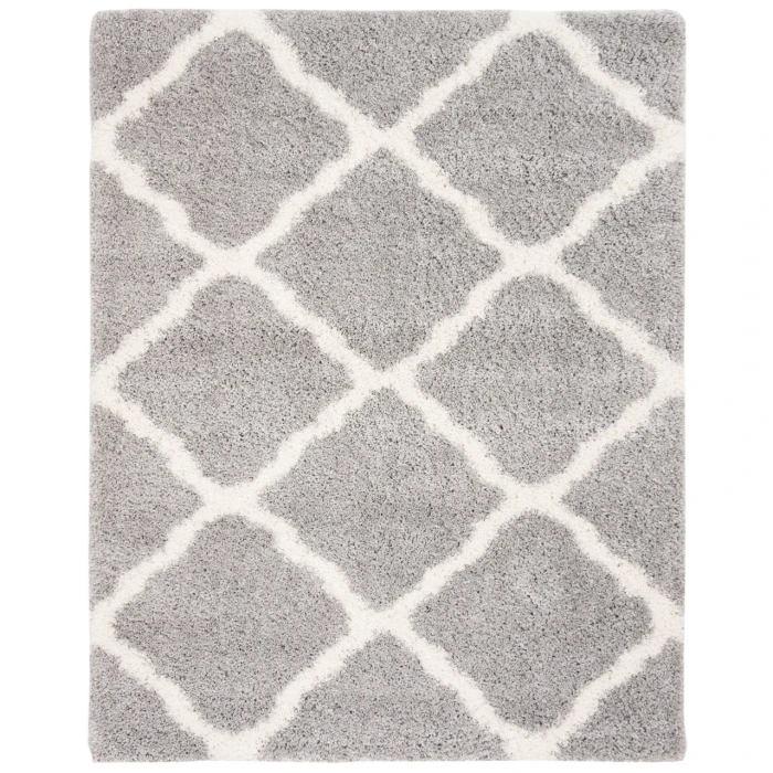 Safavieh Fontana Shag  Grey / Cream FNT821 3 ft. X 5 ft. Rectangle Rug