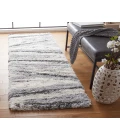Safavieh Fontana Shag  Grey / Charcoal FNT840 2 ft. 3 in. X 8 ft. Runner Rug
