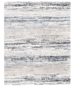 Safavieh Fontana Shag  Ivory / Grey FNT842 5 ft. 3 in. X 5 ft. 3 in. Square Rug