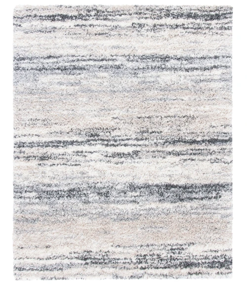 Safavieh Fontana Shag  Ivory / Grey FNT842 5 ft. 3 in. X 5 ft. 3 in. Square Rug