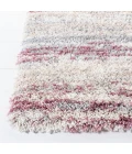 Safavieh Fontana Shag  Ivory / Pink FNT842 2 ft. 3 in. X 12 ft. Runner Rug