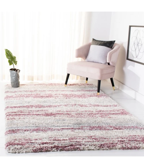 Safavieh Fontana Shag  Ivory / Pink FNT842 9 ft. X 12 ft. Rectangle Rug