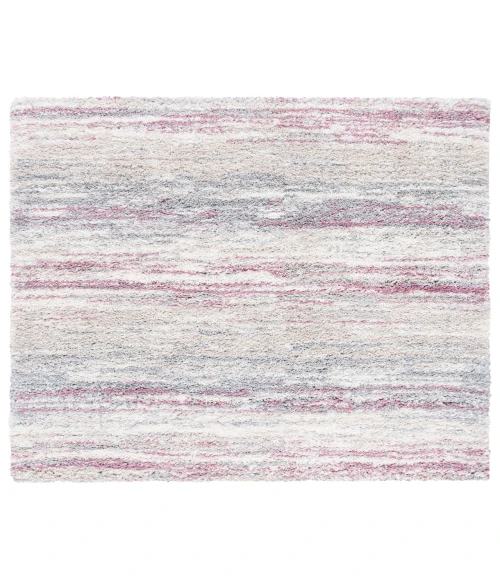 Safavieh Fontana Shag  Ivory / Pink FNT842 3 ft. X 3 ft. Square Rug