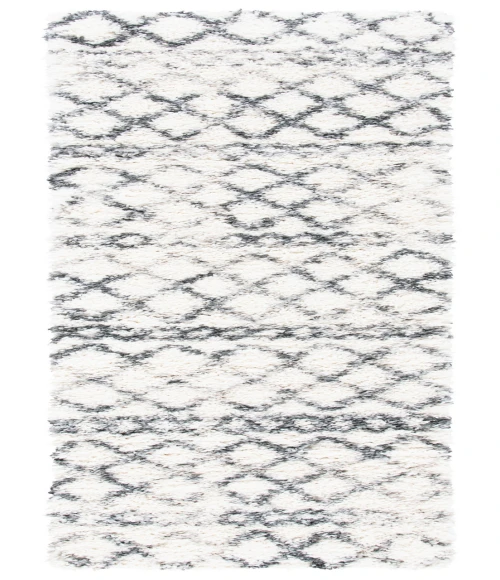 Safavieh Fontana Shag  Ivory / Grey FNT845 2 ft. 3 in. X 12 ft. Runner Rug