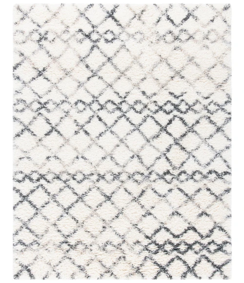 Safavieh Fontana Shag  Ivory / Grey FNT845 10 ft. X 14 ft. Rectangle Rug