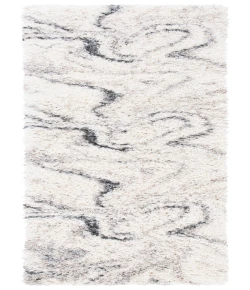 Safavieh Fontana Shag  Ivory / Grey FNT848 2 ft. 3 in. X 8 ft. Runner Rug