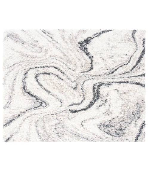 Safavieh Fontana Shag  Ivory / Grey FNT848 8 ft. X 8 ft. Square Rug