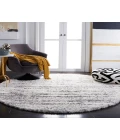 Safavieh Fontana Shag  Ivory / Grey FNT850 6 ft. 7 in. X 6 ft. 7 in. Round Rug