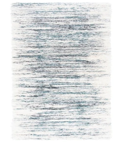 Safavieh Fontana Shag  Ivory / Teal FNT850 2 ft. 3 in. X 12 ft. Runner Rug