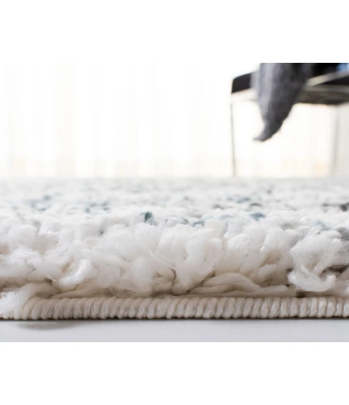 Safavieh Fontana Shag  Ivory / Teal FNT850 8 ft. X 10 ft. Rectangle Rug
