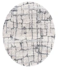 Safavieh Fontana Shag  Ivory / Grey FNT851 8 ft. X 8 ft. Round Rug