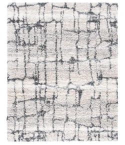 Safavieh Fontana Shag  Ivory / Grey FNT851 3 ft. X 3 ft. Square Rug