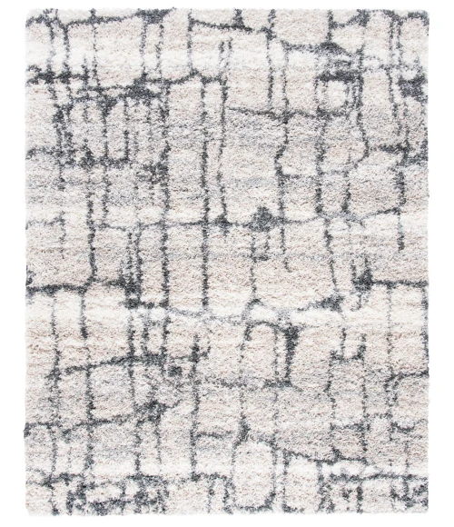 Safavieh Fontana Shag  Ivory / Grey FNT851 3 ft. X 3 ft. Square Rug