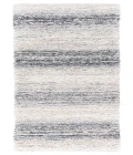 Safavieh Fontana Shag  Ivory / Grey FNT852 2 ft. 3 in. X 12 ft. Runner Rug