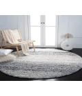 Safavieh Fontana Shag  Ivory / Grey FNT852 5 ft. 3 in. X 5 ft. 3 in. Round Rug