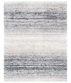 Safavieh Fontana Shag  Ivory / Grey FNT852 3 ft. X 3 ft. Square Rug