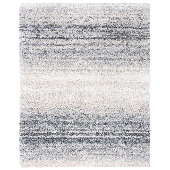 Safavieh Fontana Shag  Ivory / Grey FNT852 5 ft. 3 in. X 5 ft. 3 in. Square Rug