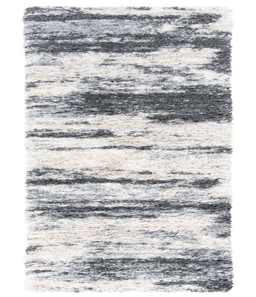 Safavieh Fontana Shag  Grey / Ivory FNT853 2 ft. 3 in. X 6 ft. Runner Rug