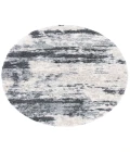 Safavieh Fontana Shag  Grey / Ivory FNT853 6 ft. 7 in. X 6 ft. 7 in. Round Rug
