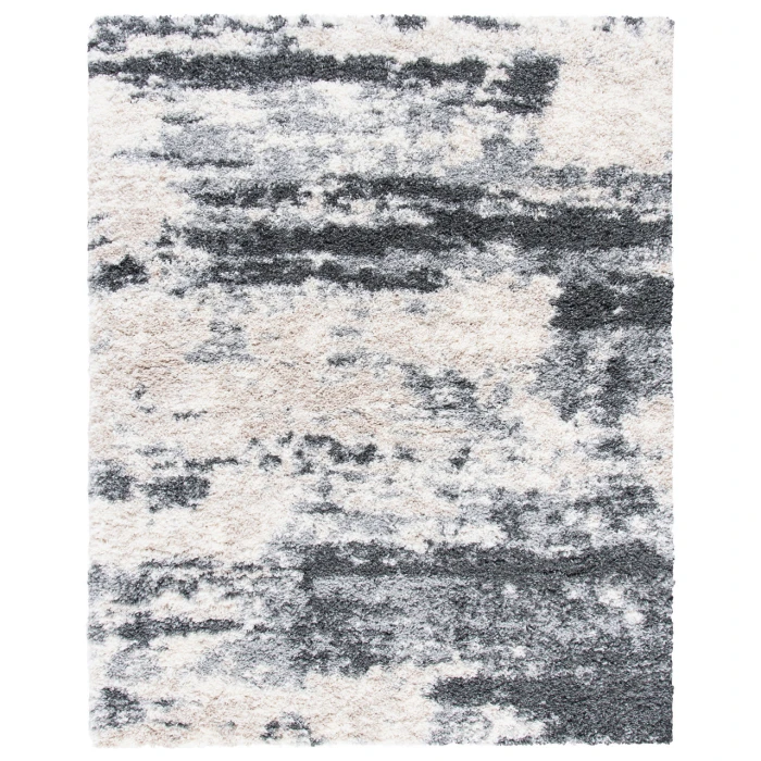 Safavieh Fontana Shag  Grey / Ivory FNT853 10 ft. X 10 ft. Square Rug