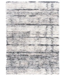 Safavieh Fontana Shag  Ivory / Grey FNT855 2 ft. 3 in. X 8 ft. Runner Rug