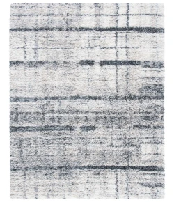 Safavieh Fontana Shag  Ivory / Grey FNT855 5 ft. 3 in. X 7 ft. 6 in. Rectangle Rug