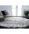 Safavieh Fontana Shag  Ivory / Grey FNT855 6 ft. 7 in. X 6 ft. 7 in. Round Rug