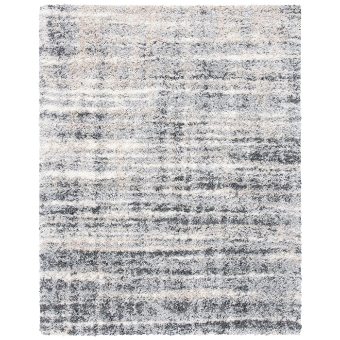 Safavieh Fontana Shag  Grey / Ivory FNT856 9 ft. X 12 ft. Rectangle Rug