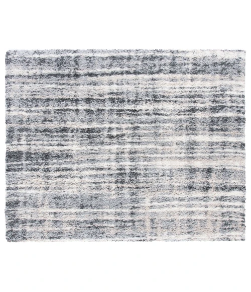 Safavieh Fontana Shag  Grey / Ivory FNT856 5 ft. 3 in. X 5 ft. 3 in. Square Rug