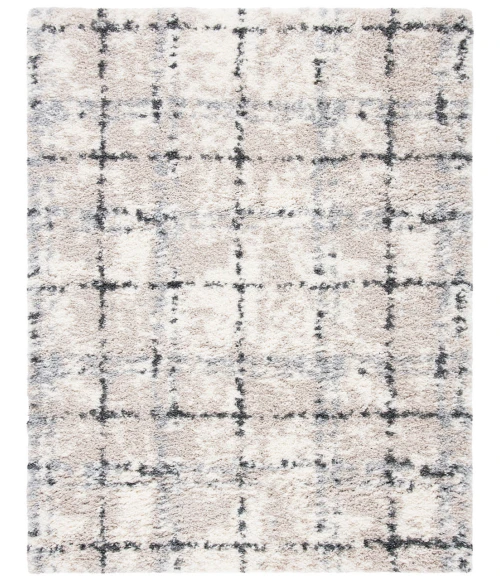 Safavieh Fontana Shag  Grey / Ivory FNT868 3 ft. X 5 ft. Rectangle Rug