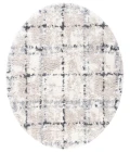 Safavieh Fontana Shag  Grey / Ivory FNT868 3 ft. X 3 ft. Round Rug