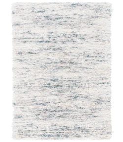 Safavieh Fontana Shag  Ivory / Teal FNT873 2 ft. 3 in. X 12 ft. Runner Rug
