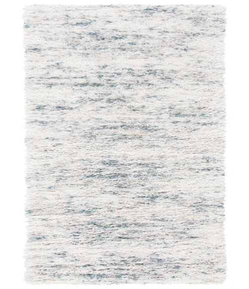 Safavieh Fontana Shag  Ivory / Teal FNT873 2 ft. 3 in. X 12 ft. Runner Rug