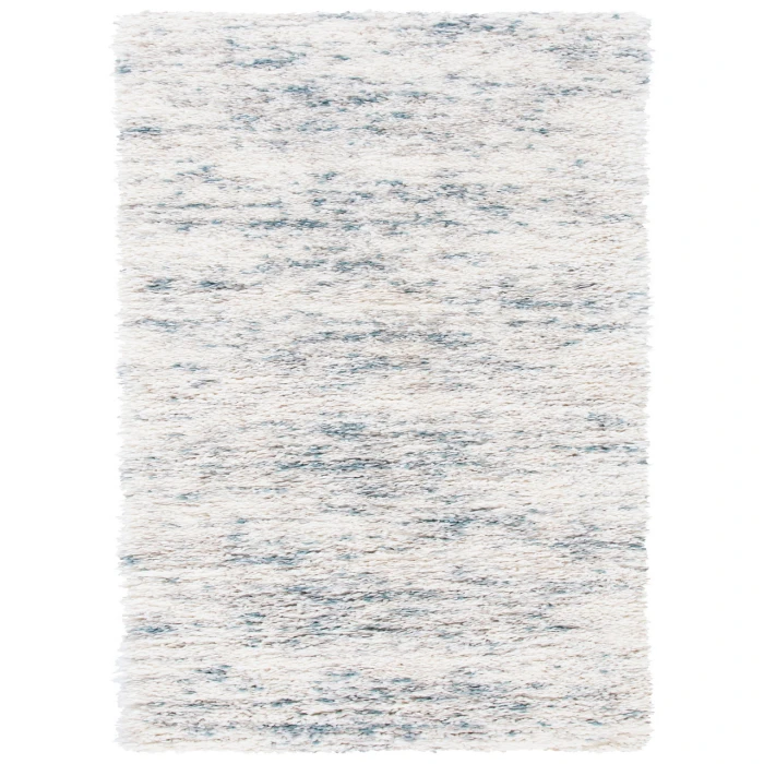 Safavieh Fontana Shag  Ivory / Teal FNT873 2 ft. 3 in. X 8 ft. Runner Rug