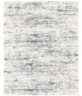Safavieh Fontana Shag  Ivory / Teal FNT873 8 ft. X 10 ft. Rectangle Rug