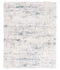 Safavieh Fontana Shag  Ivory / Teal FNT873 3 ft. X 3 ft. Square Rug