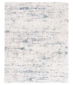 Safavieh Fontana Shag  Ivory / Teal FNT873 8 ft. X 8 ft. Square Rug