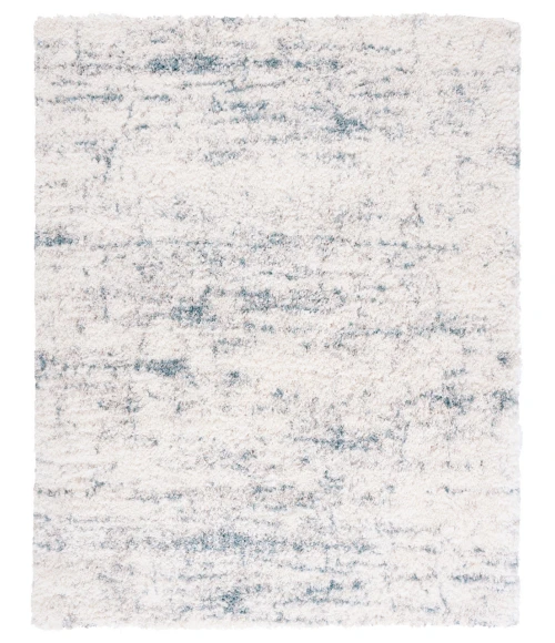 Safavieh Fontana Shag  Ivory / Teal FNT873 3 ft. X 3 ft. Square Rug