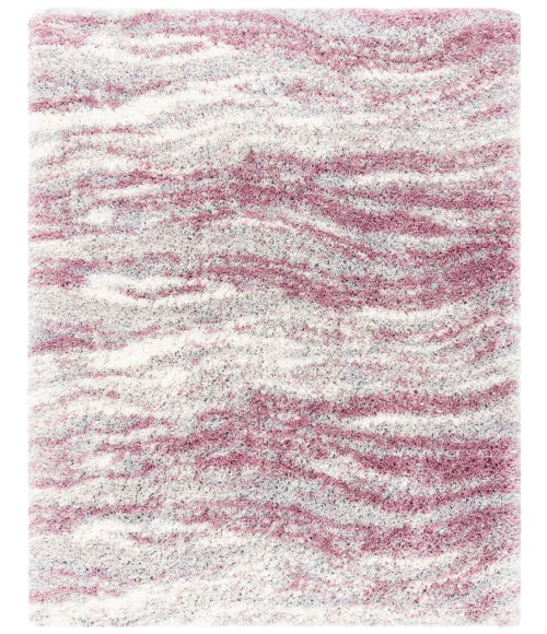 Safavieh Fontana Shag  Pink / Grey FNT875 3 ft. X 5 ft. Rectangle Rug