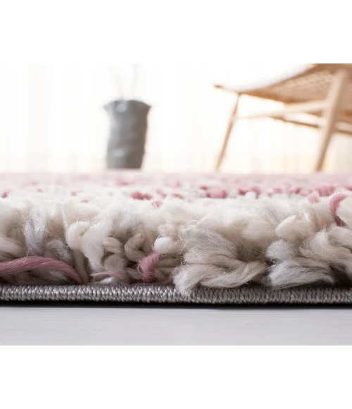 Safavieh Fontana Shag  Pink / Grey FNT875 3 ft. X 5 ft. Rectangle Rug