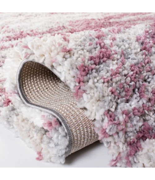 Safavieh Fontana Shag  Pink / Grey FNT875 3 ft. X 5 ft. Rectangle Rug