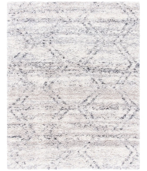 Safavieh Fontana Shag  Ivory / Grey FNT881 8 ft. X 10 ft. Rectangle Rug