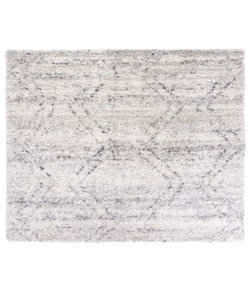 Safavieh Fontana Shag  Ivory / Grey FNT881 6 ft. 7 in. X 6 ft. 7 in. Square Rug