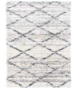 Safavieh Fontana Shag  Grey / Ivory FNT886 2 ft. 3 in. X 16 ft. Runner Rug