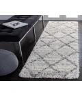 Safavieh Fontana Shag  Grey / Ivory FNT886 2 ft. 3 in. X 16 ft. Runner Rug